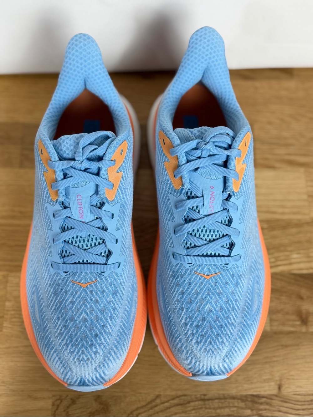 Hoka Women's Sky Blue and Coral Athletic Running Shoes New without box - Picture 6 of 7
